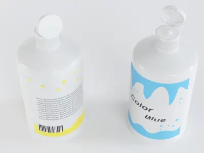 Paint Bottle Colors 3D model