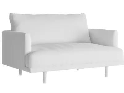 Velvet Loveseat Sofa 3D model