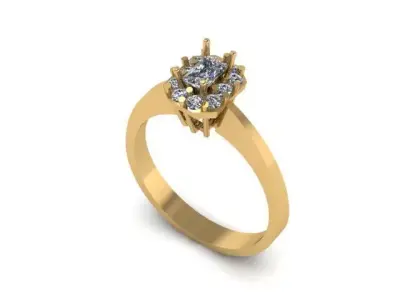 Diamond Ring 3D print model 24