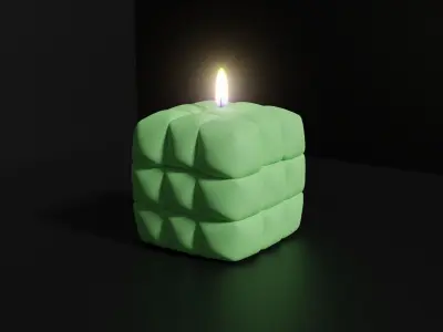 Puffy Candle 3D model