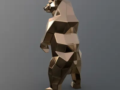 Grizzly bear 3D print model