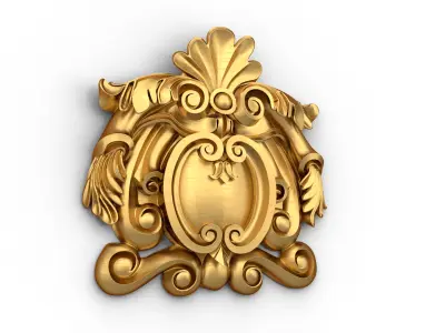 carved classic decorative ornament cnc 3d printing stl 07 3D model