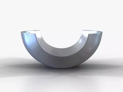 Bowl Chrome M Low-poly 3D model