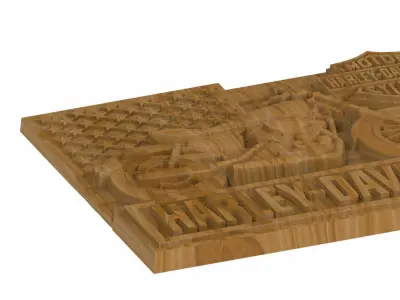 Carved panel painting STL 3D model 26