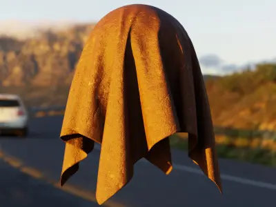 Realistic Cracked Brown Leather Procedural Shader Texture