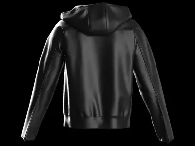 Male raglan leather jacket 3D model