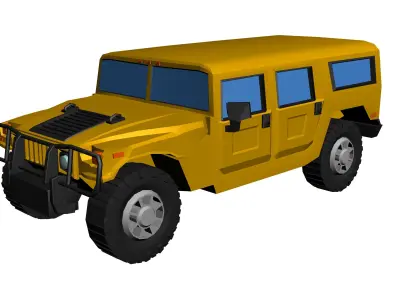 HUMMER H1 Hypercasual Low-poly 3D model