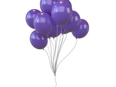 Bunch of Balloons v1 003 Low-poly 3D model