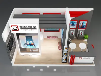Booth Exhibition Stand a172 3D model