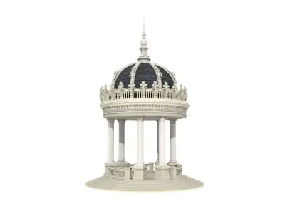 Neoclassic Villa Stone Gazebo 3D model