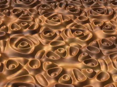 Organic abstract docorative bas relief for CNC machining 3D print model