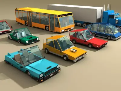 CARS and VEHICLES 3D Model Pack