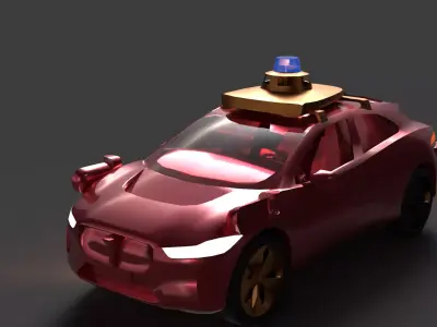 Waymo Autonomous Car  Low-poly 3D model