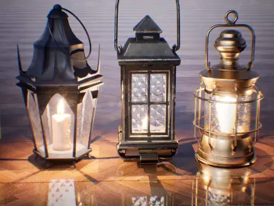 Ultimate Lanterns Pack  13  Assets Low-poly 3D model