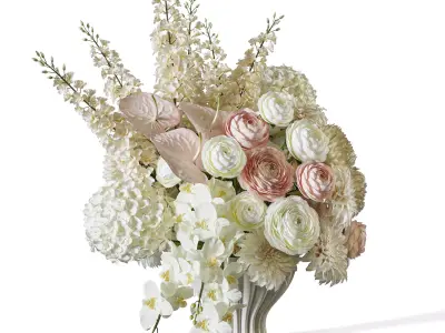 Flower Set 117 Majestic Orchid Touch 3D model