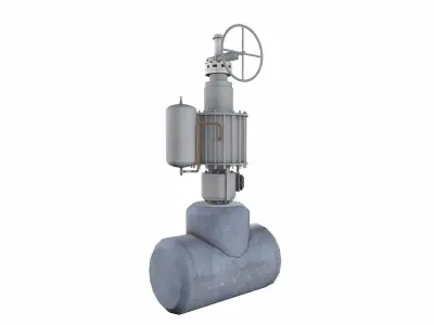 Control Valve Handjack Low-poly 3D model