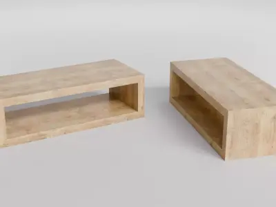 Coffee Table 01 Low-poly 3D model