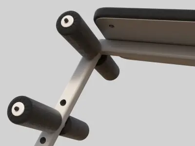 professional bench press 02 3D model