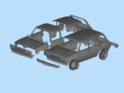 PrintablesSTL Lada Riva Nova Signet 2104 Classic Cars 3D print model