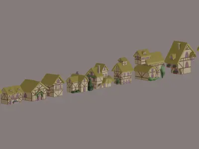 Toon Pony Houses 3D model