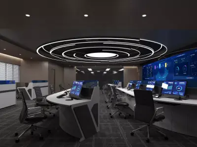 control room 07 Low-poly 3D model