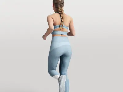 Humano Running Woman 0802 3D model