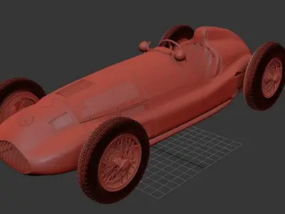 Mercedes Benz W165 Formula Racing Car 1939 3D print model