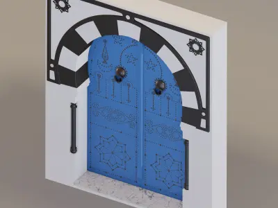 Traditional Tunisian door 3D model