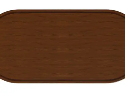 Wooden table with carvings  3000 3D model