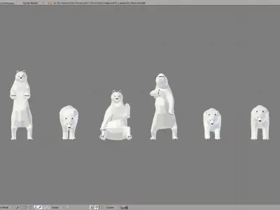 Polar Bear Low-poly 3D model