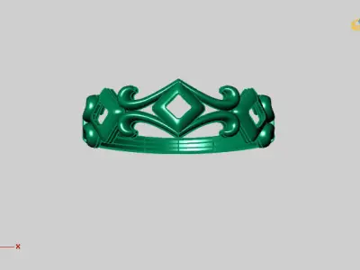 Women Ring Fancy Ring Plain light weight STL 3DM Printable 3D print model shop