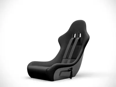 Racing Seat v4 Low-poly 3D model