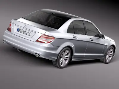 Mercedes-Benz C Class sedan 2012 3D Model 3D model