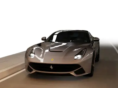 Ferrari f12 berlinetta car 3d model Low-poly 3D model