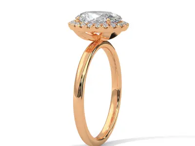 solitaire ring with detail images and 360 render videos 73 3D print model