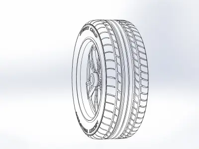 Custom wheels Intro Vista for your scale model 3D print model