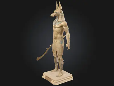 Anubis Guardian Jackal-Headed Deity Model  3D model