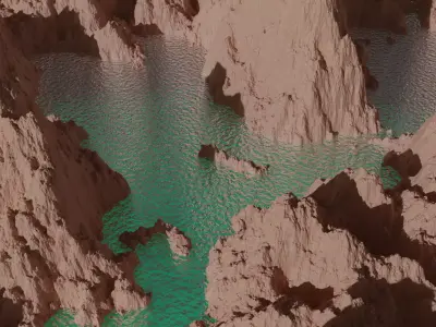 Diving into the World-  Realistic 3D Animation of Canyon Free 3D model