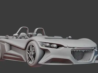 VUHL 05RR - Spor Car Low-poly 3D model