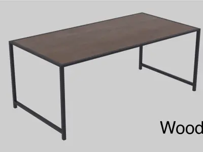 Wooden coffee table Free 3D model