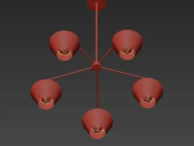 Sculptural Glass 5 Light 3D model purchase