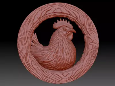 Serious chicken 3D print model