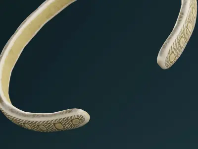 Golden Bangle  Low-poly 3D model purchase