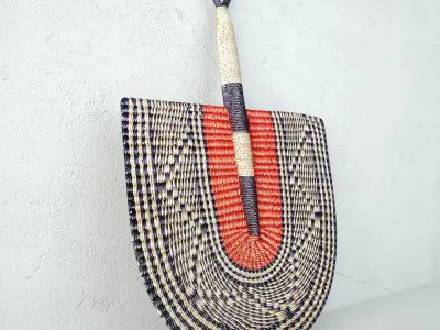 African Handwoven Fan 37 3D model