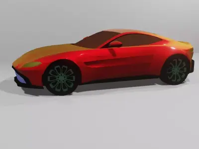 Low Poly Car 3D model For Gaming 3D model