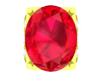 A7865 Diamond Fashion Men Ring 3D print model