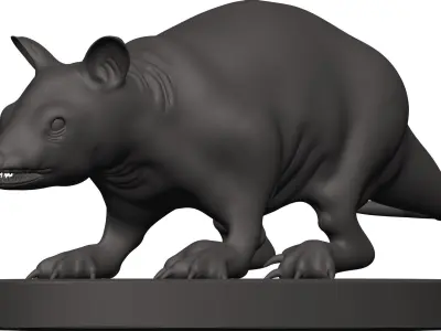 Opossum armadillo figurine 3D model