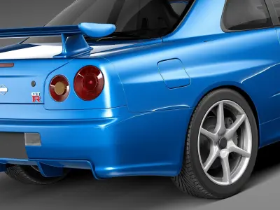 Nissan Skyline R34 GT-R 3D model
