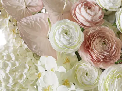 Flower Set 117 Majestic Orchid Touch 3D model