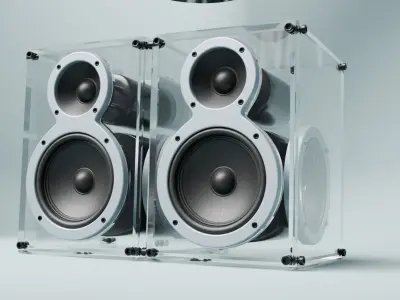 Glass Loud Speakers 3D model